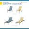 Classic Accessories Weekend 80" Patio Chaise Slipcover, Blue Shadow WSBSCE8026 - alternate 8